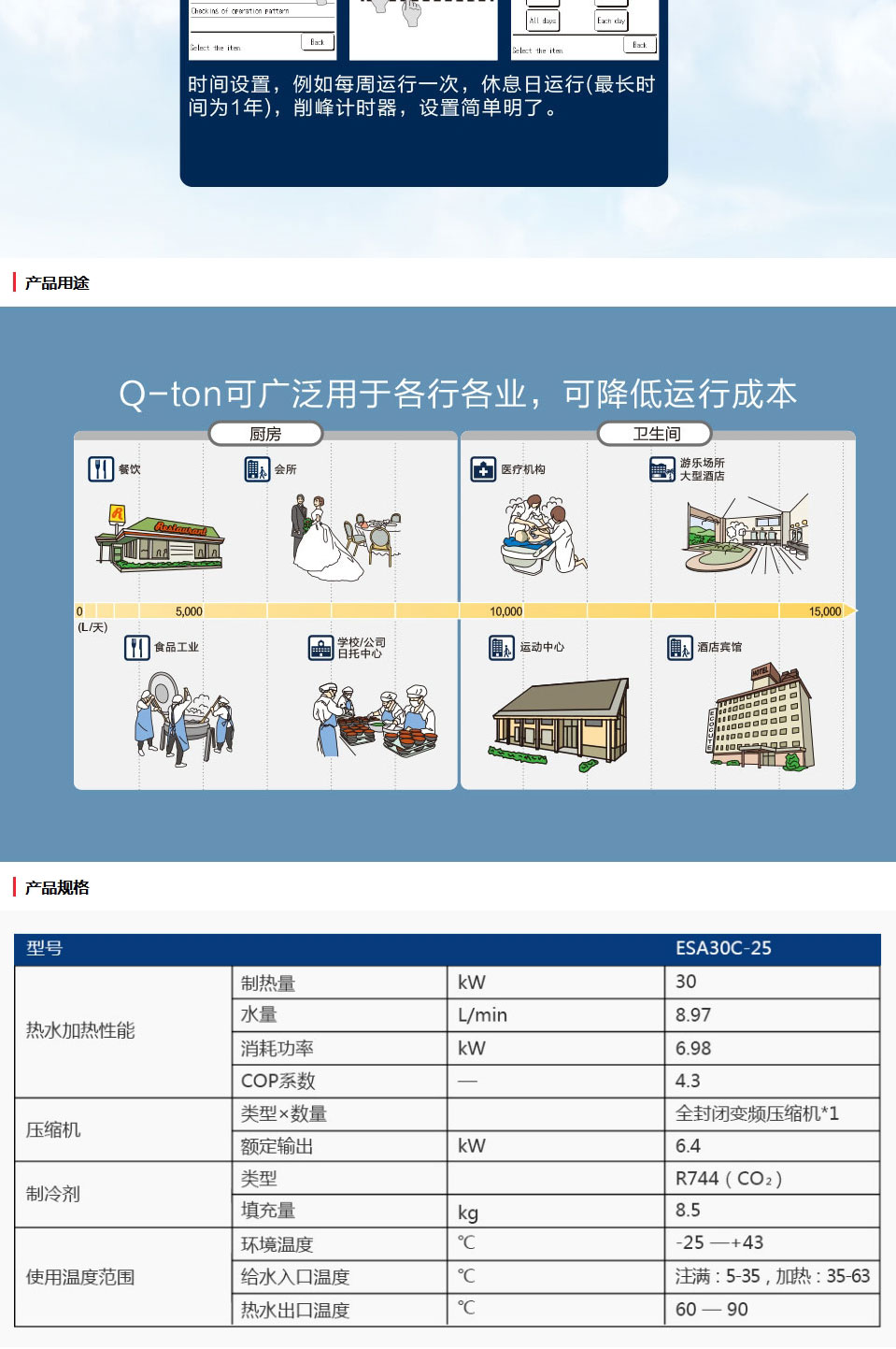 三菱重工冷媒空气源热泵热水机Q-ton_03